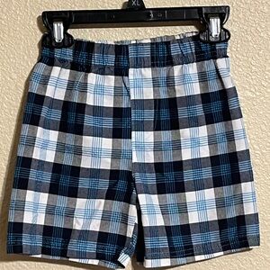 Blue & White Plaid Kids Size 4T Shorts